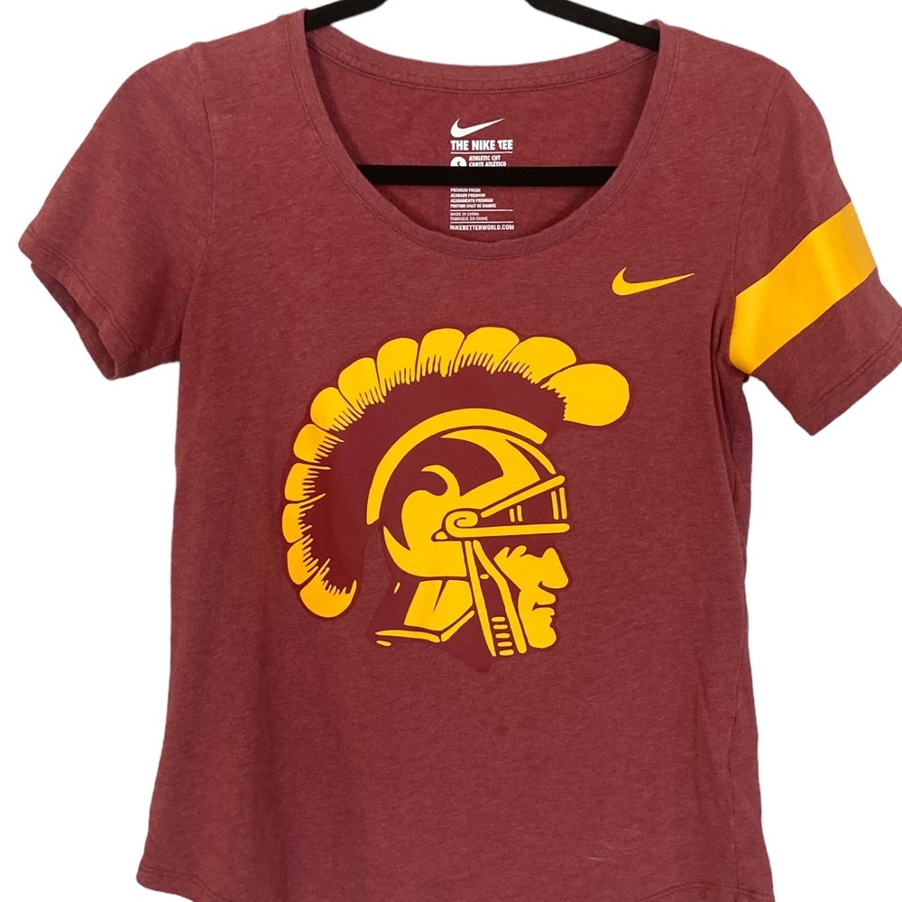 USC Football Trojan’s Nike V-Neck - Small - Cardinals/Gold